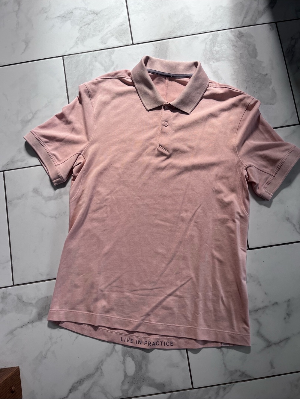 Lululemon Golf Shirt Evolution Short Sleeve Polo Shirt Collared Pink Size M